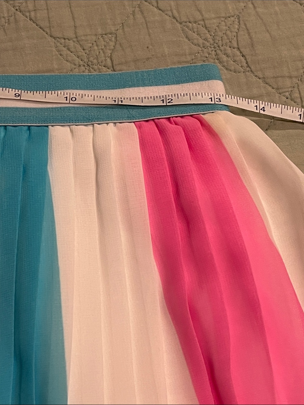 JoJo Siwa Pink, White & Blue Colorblock Pleated Skirt - Picture 10 of 11